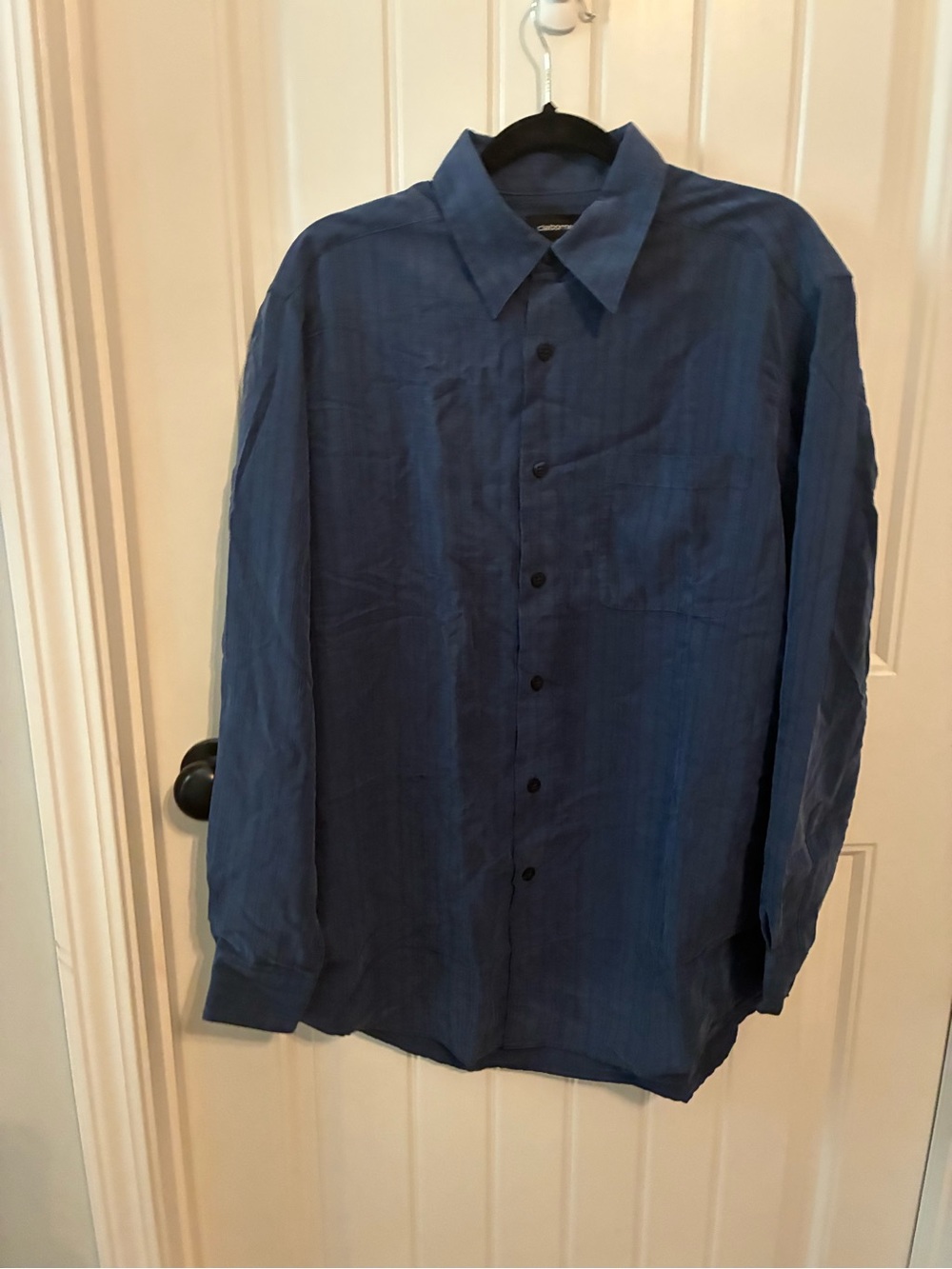 Claiborne Navy Blue Men's Casual Button-Down Shirt